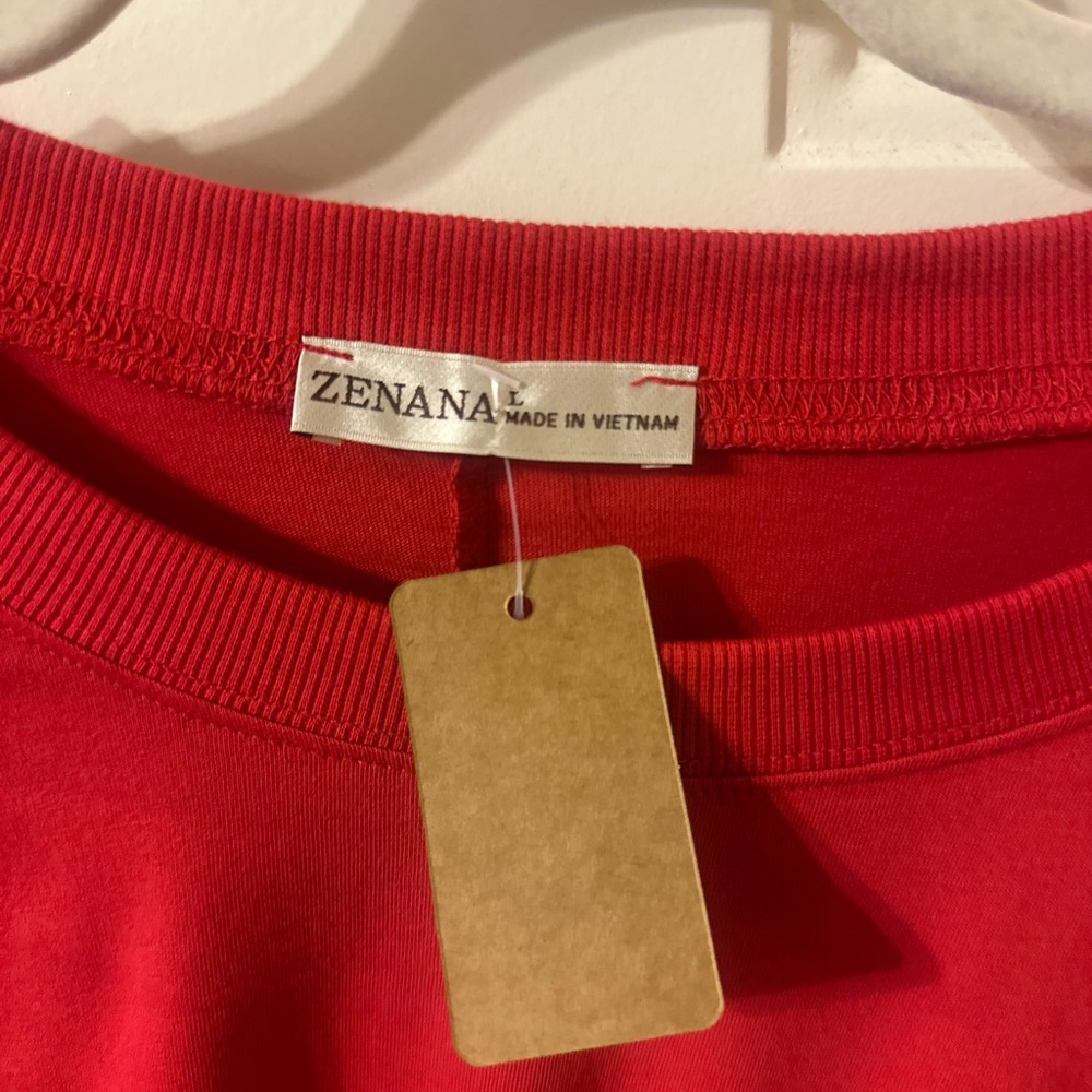 Zenana Outfitters Bold Red T Shirt Dress - Picture 2 of 3
